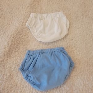 City Threads Diaper Covers - White and Blue